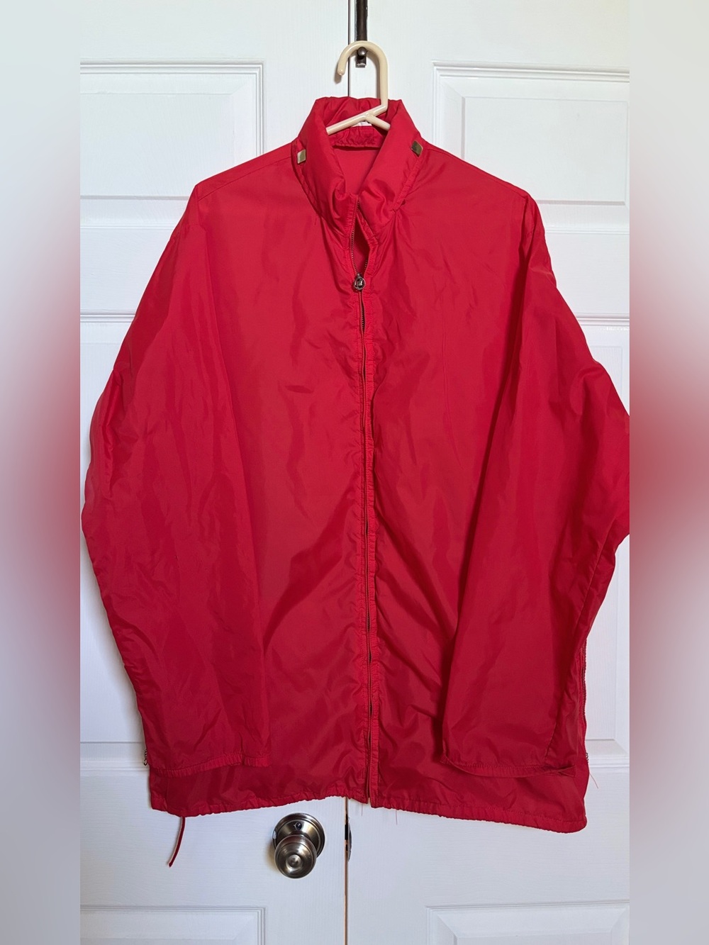 Vintage Obermeyer Hooded Windbreaker Jacket Red Men L Made in Japan